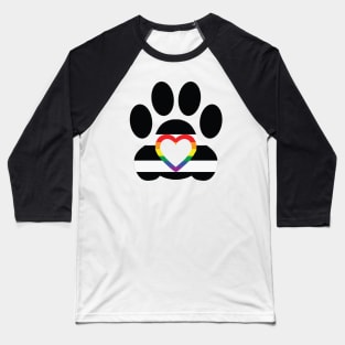 Pride Paw: LGBT Ally Pride Baseball T-Shirt